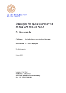 Strategier för sjuksköterskor vid samtal om sexuell hälsa