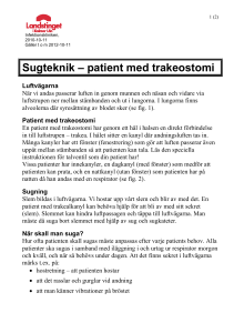 Sugteknik – patient med trakeostomi