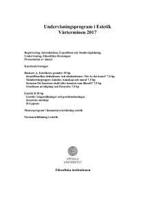 Undervisningsprogram i Estetik VT2017 version 3
