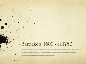 Barocken 1600 - ca1750