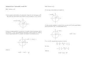 Inledande kurs i matematik, avsnitt P.6 Vi ska använda enhetscirkeln