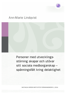 Ann-Marie Lindqvist Personer med utvecklings