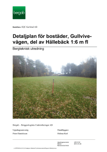 Bergteknisk rapport Hällebäck 2013-10-30