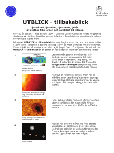 UTBLICK− tillbakablick