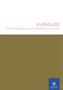 Kursguide B - Institutionen för filosofi, lingvistik och vetenskapsteori