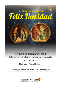 Feliz Navidad - S:t Görans Kammarkör