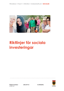 Riktlinjer för sociala investeringar Örebro kommun