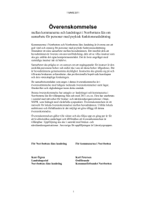 Länsövergripande överenskommelse i Norrbotten om samarbete för