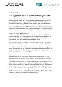 ESET släpper betaversion av ESET Mobile Security för Android