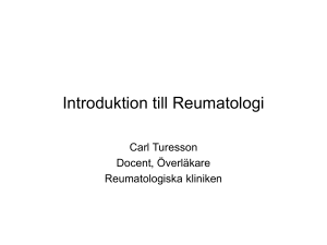 Introduktion till Reumatologi