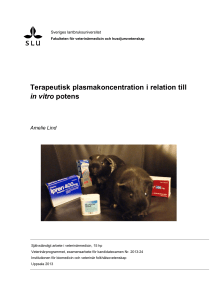 Terapeutisk plasmakoncentration i relation till in vitro potens