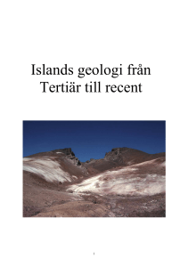 Islands geologi från Tertiär till recent