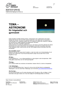tema – astronomi - Region Värmland