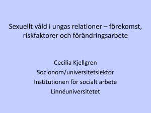 Sexuellt våld i ungas relationer – förekomst, riskfaktorer och