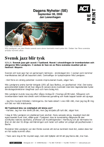 Svensk jazz blir tysk
