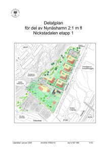 Detaljplan för del av Nynäshamn 2:1 m fl Nickstadalen etapp 1