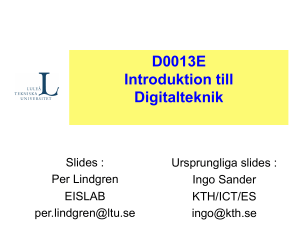 D0013E Introduktion till Digitalteknik