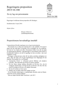 En ny lag om personnamn, Prop. 2015/16:180