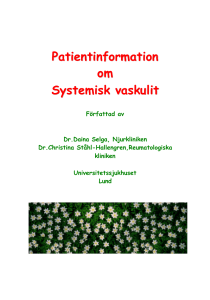 Patientinformation om Systemisk vaskulit