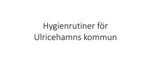 Hygienrutiner för Ulricehamns kommun