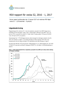 RSV-rapport för vecka 52, 2016 - 1, 2017