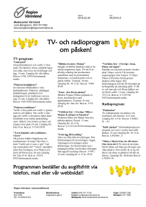 TV- och radioprogram om påsken!