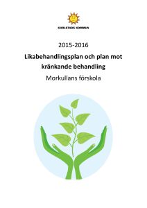 2015-2016 Likabehandlingsplan och plan mot kränkande