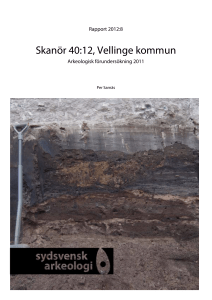 Skanör 40:12, Vellinge kommun. Arkeologisk förundersökning 2011.