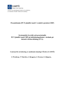 Procalcitonin (PCT) jämfört med C