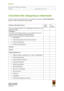 Checklista inför delegering av läkemedel - bilaga 1