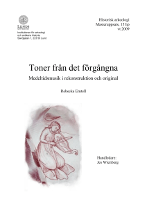 Toner från det förgångna - Lund University Publications