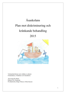 Åsaskolans plan mot diskriminering och kränkande behandling 2015