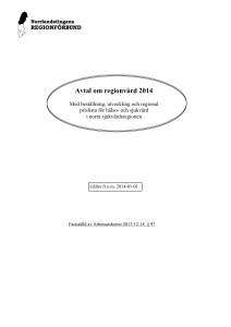 Regionvårdsavtal 2014 - Norrlandstingens regionförbund