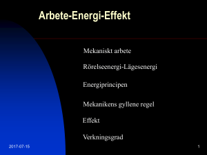 Arbete-Energi-Effekt