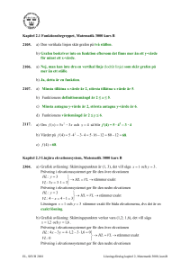 Kapitel 2.1 Funktionsbegreppet, Matematik 3000 kurs B