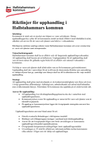 Riktlinjer för upphandling i Hallstahammars kommun