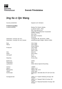 Svensk Filmdatabas - Jing Ke ci Qin Wang