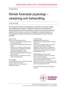 Klinisk forensisk psykologi – utredning och behandling