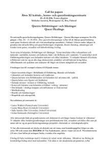 Call for papers Åbos XI lesbisk-, homo- och