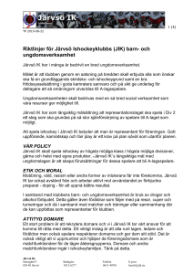 Riktlinjer för Järvsö Ishockeyklubbs(JIK) barn