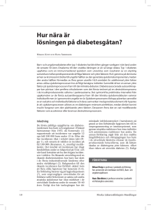 Hur nära är lösningen på diabetesgåtan?