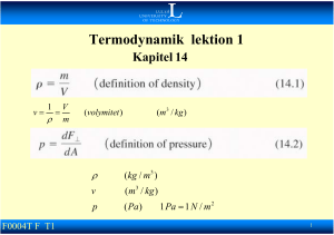 Termodynamik lektion 1