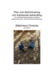 Plan mot diskriminering och kränkande