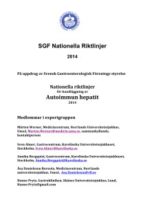 AIH kortversion -SGF nationella riktlinjer 2014