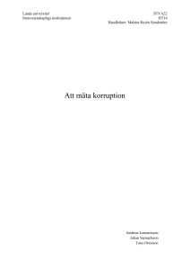 Att mäta korruption - Lund University Publications