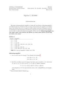 Algebra I, 1MA004