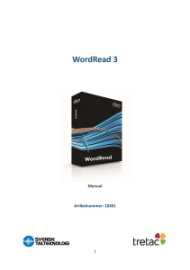 WordRead 3 - Visuera Integration AB
