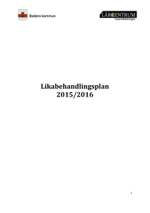 Likabehandlingsplan