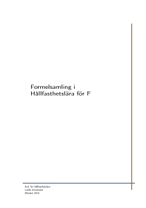 Formelsamling i Hållfasthetslära för F