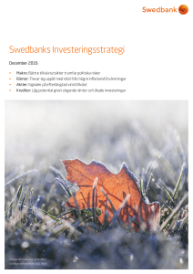 Swedbanks Investeringsstrategi